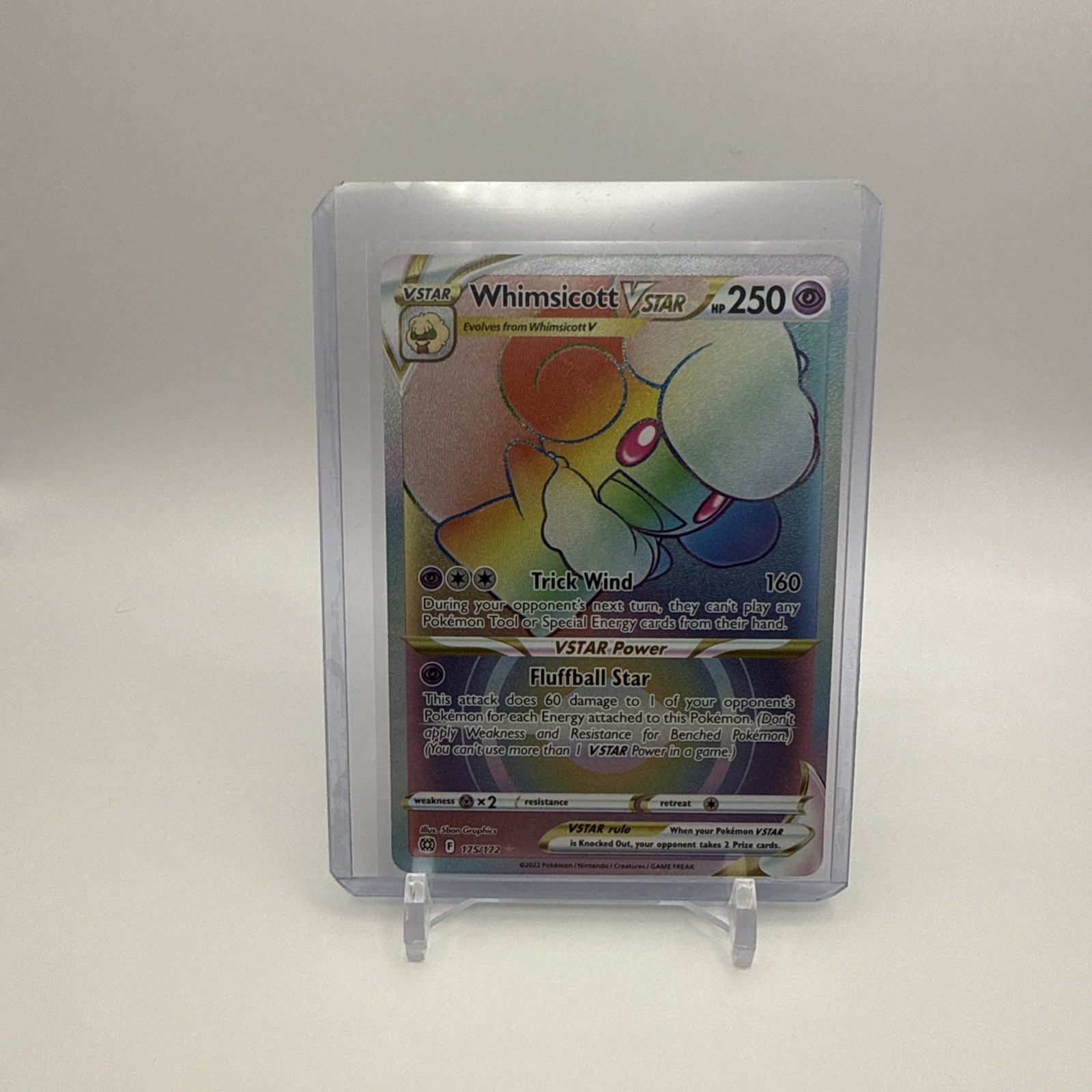 Whimsicott VSTAR 175/172 Brilliant Stars (Secret) Rare Holo Pokemon Card