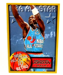 Michael Jordan 1996-97 Fleer NBA All-Star 10 Retro Gold Border!Bulls G GOAT HOF - Picture 1 of 2