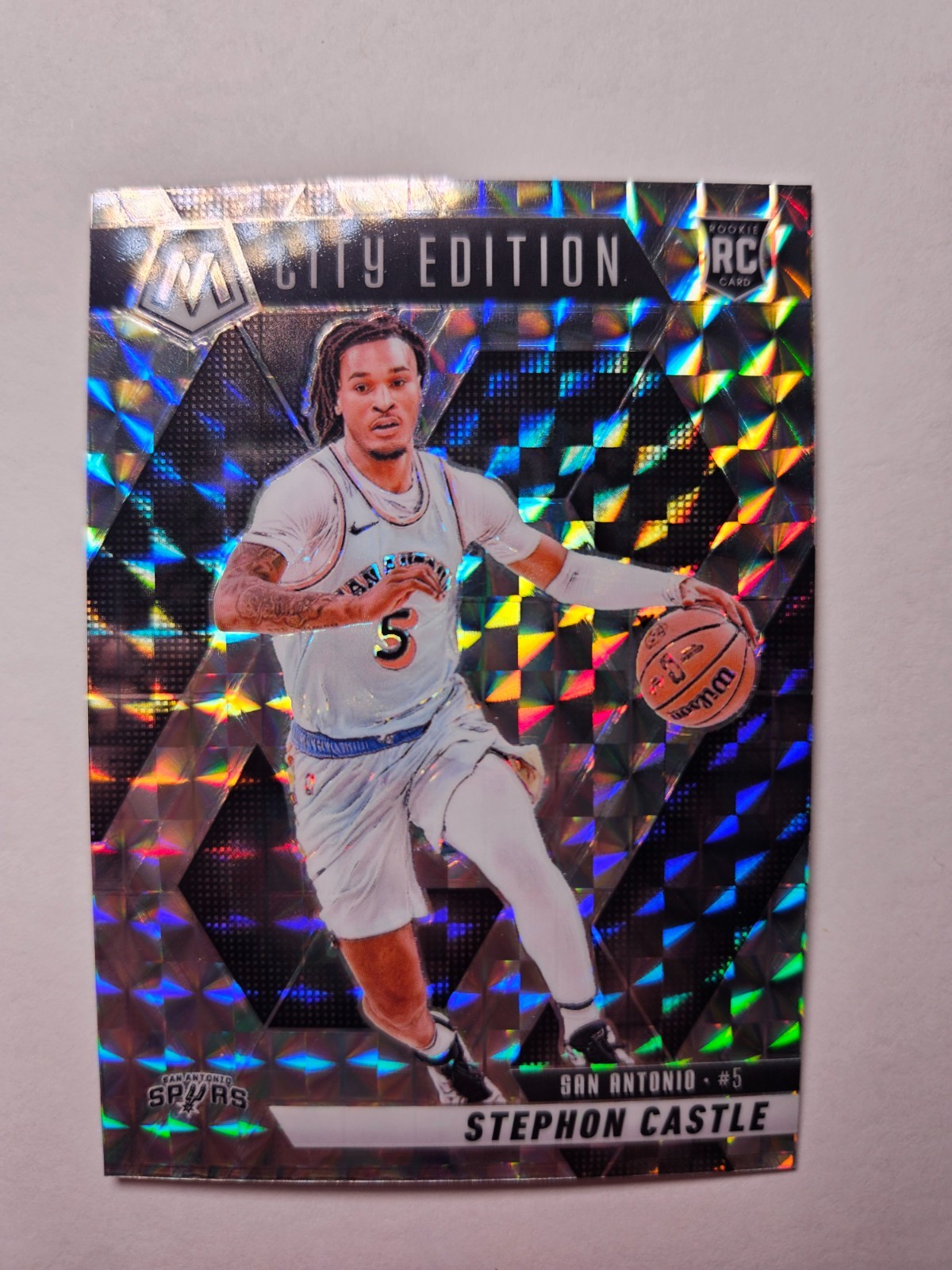 2024-25 Panini Mosaic - City Edition Silver Mosaic Prizm Stephon Castle RC #290