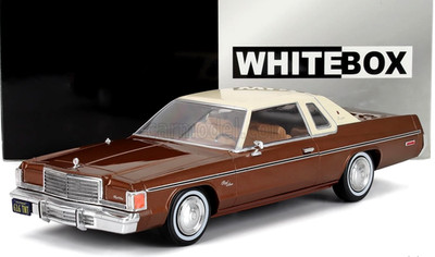 1/24 WHITEBOX DIECAST 1977 DODGE ROYAL MONACO COUPE METALLIC BROWN/CREAM #124261