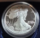 1995 P  Silver Eagle Proof OGP with COA