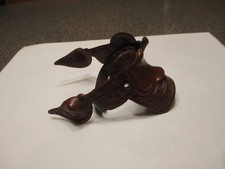 VINTAGE BREYER WESTERN HORSE BROWN SADDLE W/CINCH STRAP