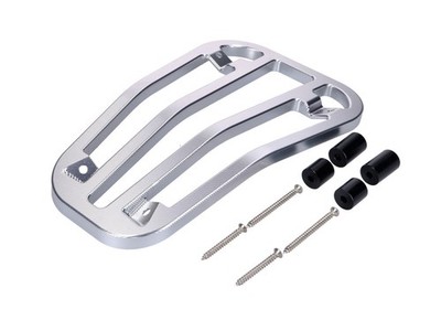 Top Case carrier / luggage carrier step-through Moto Nostra, silver, CNC for Ves