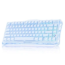 Mercury K1 75% Blue Gaming Keyboard, Aluminum Alloy Mechanical Keyboard, Gask...