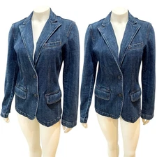 Lauren Ralph Lauren Vintage Denim Blazer Jacket Women’s Size XS