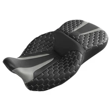 Black Gray Rider Driver & Passenger Seat Pillion Fit for Harley Road Glide 09-23