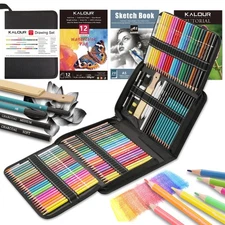 106 Coloring Sketching Kit Set - Art Supplies with Sketchbook & Watercolor Pa...