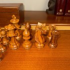 Vintage W.F. French Wooden Chess Set Glass Eye Knights (see Photos) — photo 2