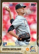 2015 Topps Update Gold #US85 Justin Nicolino 1386/2015 Miami Marlins