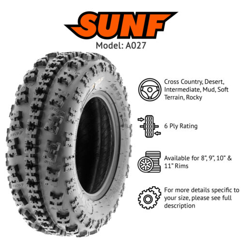 【2】SunF 23x7-10 ATV UTV Tires 23x7x10 Tubeless 6 Ply for 10 Rims - A027 - Picture 2 of 9