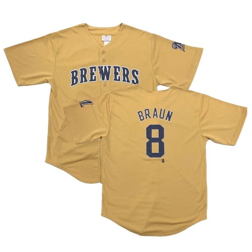 WOMENS Authentic Milwaukee Brewers #8 Ryan Braun STITCHED MLB