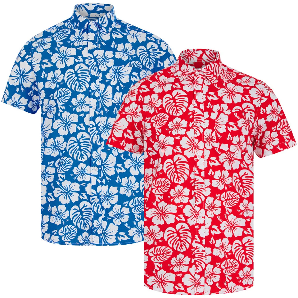 Tokyo Laundry Hawaiian Shirt Tropical Floral Print Short Sleeve Cotton Summer - Image 1 of 1