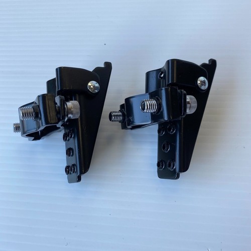 Bicycle Pegs Steel Foldable Pair Folding Fork Foot Step Black Bike BMX MTB - Picture 4 of 10