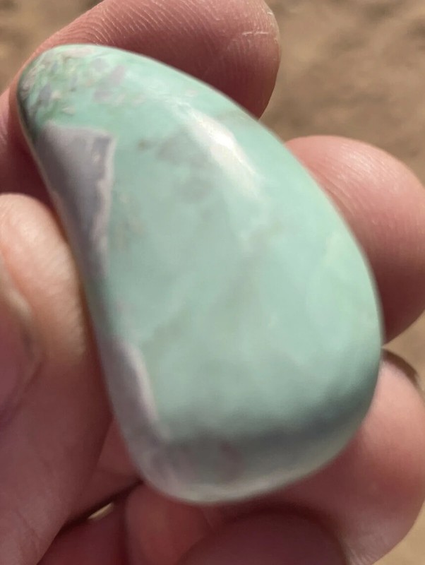 Untreated Blue Lucern Varicite Gemstone Cab Pendant from Utah