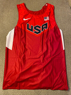 Men's Nike Pro Elite Sponsored USA Track & Field Speed Singlet Red XL | eBay