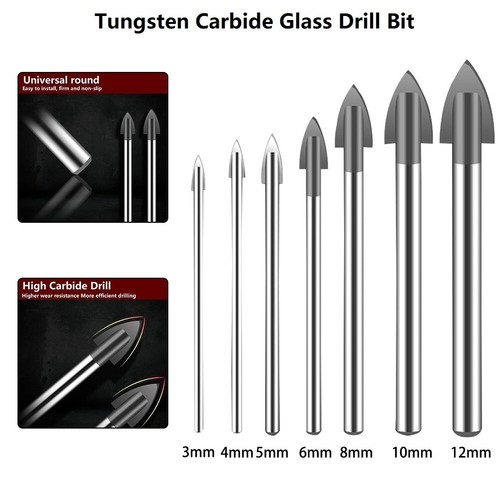 High Performance Tungsten Carbide Glass Drill Bit Set for Ceramic Tiles