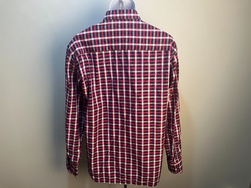 Luchiano Visconti Men's pink, blue and khaki check long sleeve shirt Large L - Picture 4 of 9