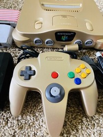 Authentic Gold Nintendo 64 N64 OEM Console Set  + GAMES *REGION FREE* FAST Ship