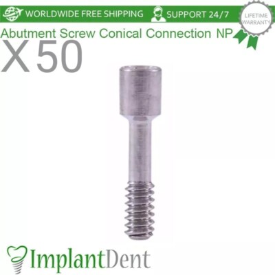 50x Dental Prosthetic Screw For Narrow Platform Conical Connection Hex 2.25mm