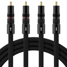 Pair OFC Silver Plated Wire Gold Plated Plug RCA Cable for HIFI STB TV DVD VCD