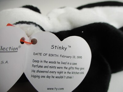 VINTAGE TY BEANIE BABY STINKY BORN FEBRUARY 13, 1995 | eBay