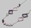 thumbnail 3 - New Women Long Purple Necklace Rhodium Plated Classic Handmade - Unique Gift WOW