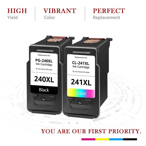 PG-240XXL CL-241XXL Extra High Capacity Black Color for Canon PIXMA MG2120 - Picture 6 of 9