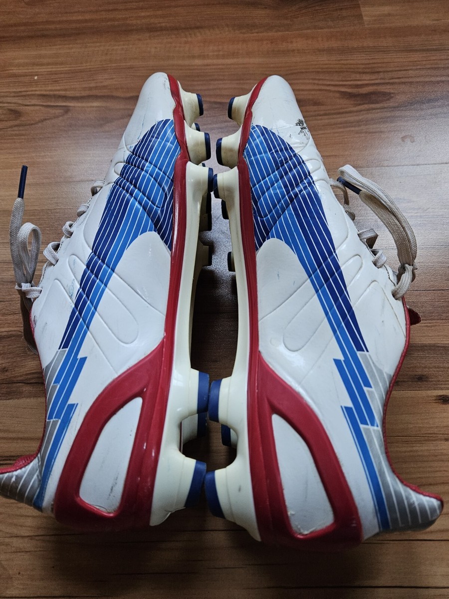 PUMA EvoSpeed White Blue Red Silver FG Soccer Cleats Boots PUMA EvoSpeed White Blue Red Silver FG Soccer Cleats Boots