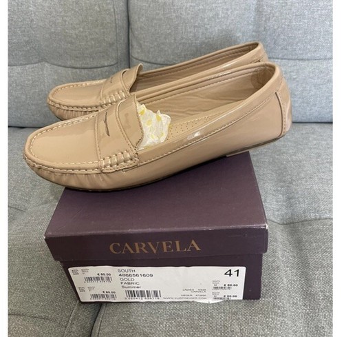CLICK Gold Leather Slip On Flats by CARVELA Size 39 - Picture 3 of 8
