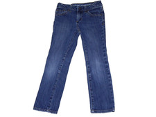 Mossimo Skinny Jeans Blue Denim Elastic Waistband Girls Size 6X Snap Button