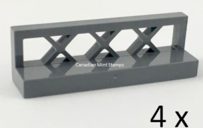 New Lego 4x Dark Bluish Gray Fence 1 x 4 x 1 Lattice 3633