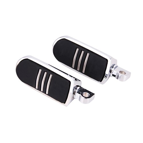 Motorcycle Chrome Highway Foot Pegs Pedal Pads Footrest For Harley Softail Dyna - Picture 6 of 10