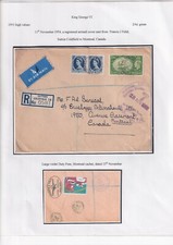 GB KGVI - 2/6 Sg509 on registered aimail cover to Canada 11/11/1954