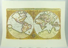 Orbis Terrae Compendiosa Gartho Vintage German Geographic Urban Map Art Print