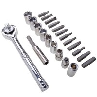 Umschaltknarre SteckschlüSsel Satz 23-Tlg 1/4 VerläNgerung NüSse Bits Adapter