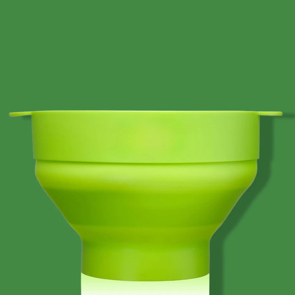 Palomitas de maíz de silicona para microondas original plegable sin BPA verde Foto 3 de 4