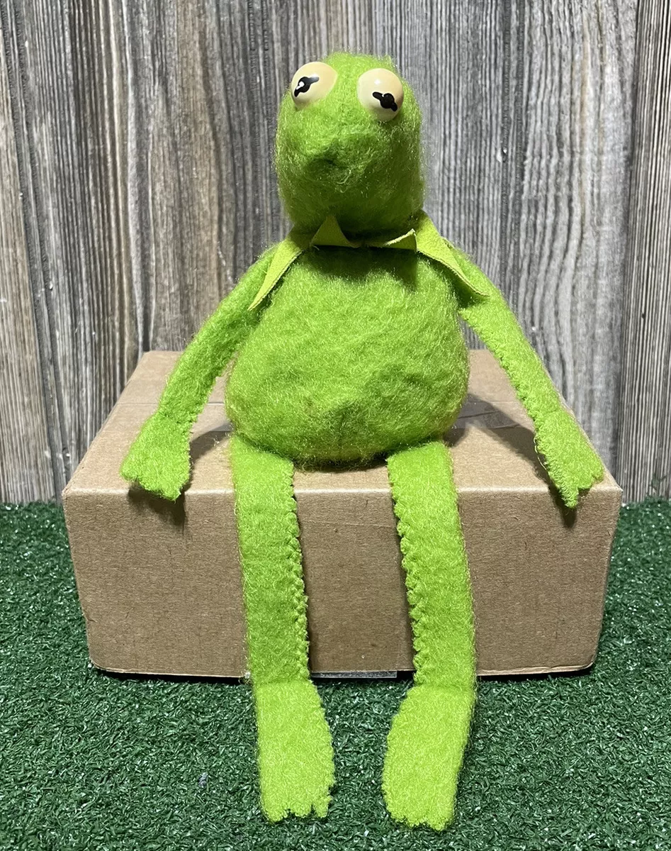 KERMIT THE FROG MUPPET Vintage 1979 Sad Beanbag Plush Fisher Price Toy 864