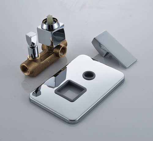 Wall-mount 2 Ways Shower Faucet Control Valve Single Handle With Diverter Chrome - Picture 6 of 7