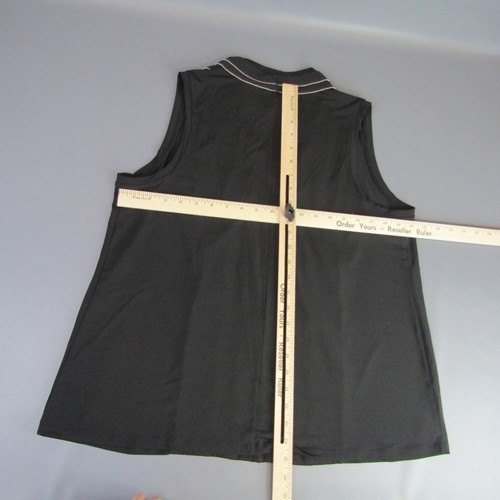 Lane Bryant Beaded Sleeveless Shirt Women's Size 1X Black Bling NWT $68 Top - Picture 7 of 9