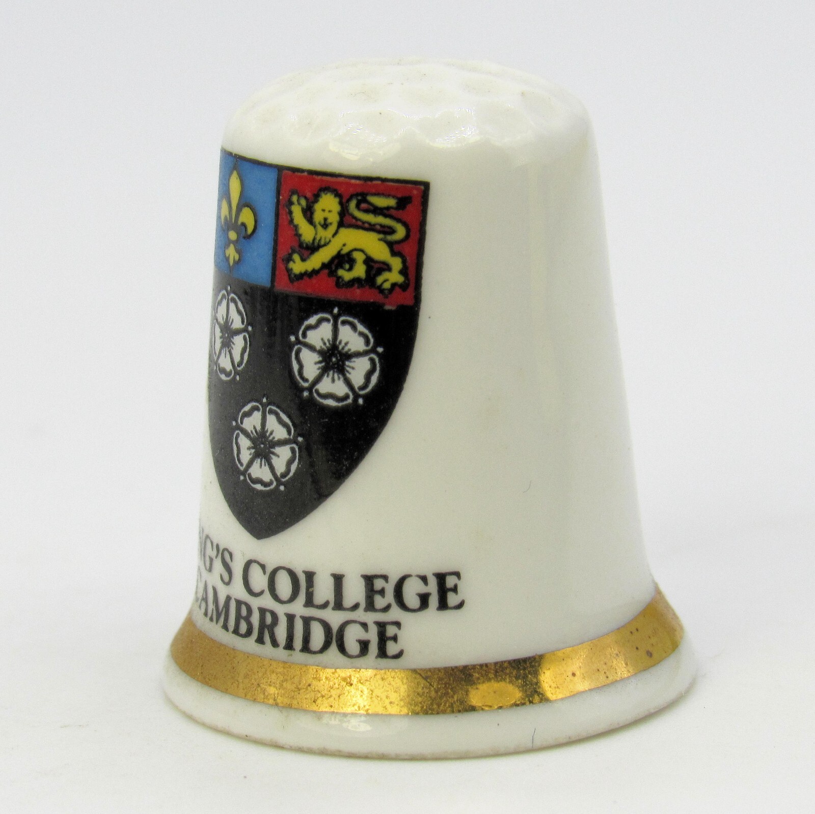 ENGLISH FINE BONE CHINA THIMBLE 'KINGS COLLEGE, CAMBRIDGE