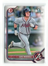 LUKE WADDELL #BP-48 1ST 2022 BOWMAN BRAVES