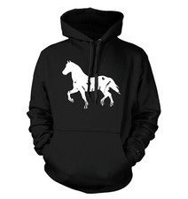 Horse Silhouette With Butterflies - Esquestrian Animal Unisex Hoodie