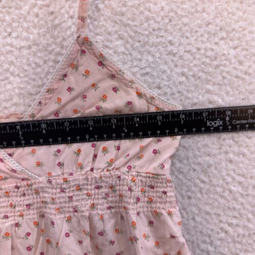 Y2K Mini Abito Vintage Babydoll Rosa Medio Ditsy Floreale Civetta Cottagecore - Foto 3 di 8