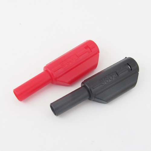 100pcs 3.5mm Banana Plug Hard Plastic Insulated Stackable Safety protection R+B - Imagen 2 de 2