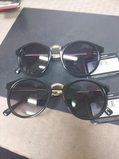  2 Foster Grant Sunglasses JS 18 01 MCV Black Gold Retro Cat Eye