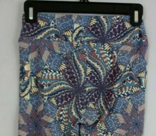 New LuLaRoe One Size Leggings Multi-Color Pastel With Floral Design