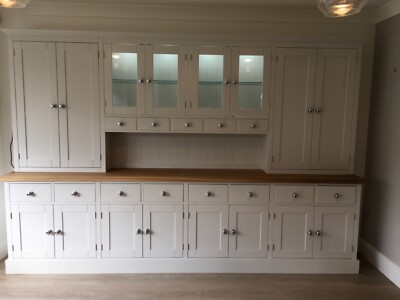 10 Ft New Solid Pine Painted Welsh Dresser Dinning Kitchen Unit With Lights Ebay 10 Ft New Solid Pine Painted Welsh