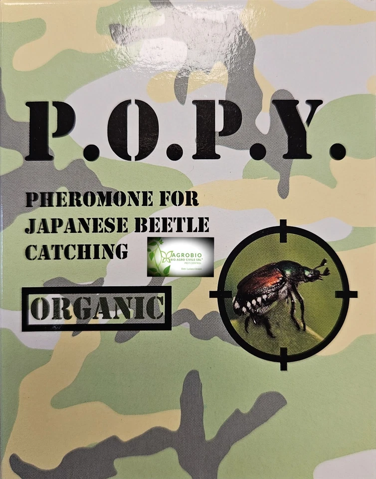 RICARICA PER TRAPPOLA "POPY" POPILLIA JAPONICA FEROMONE E FLOREALE,UNA STAGIONE