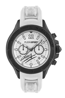 Plein Sport Herren Uhr Chronograph Analog Quarz WARRIOR TECH PS6BA0224 Silikon