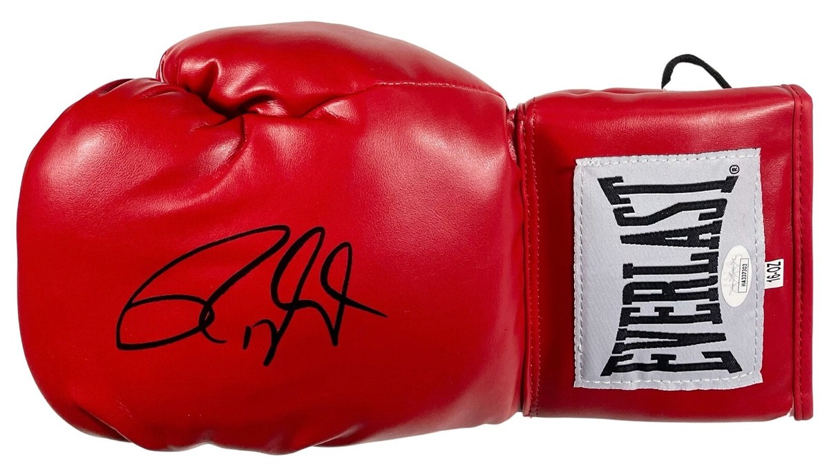 ROY JONES JR. Signed Autograph BOXING GLOVE (1) Left Red JSA